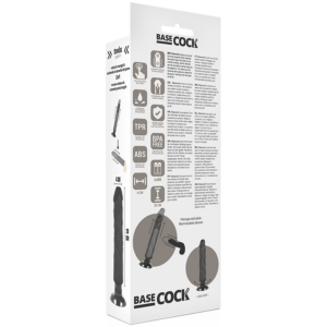 Basecock-Vibratore realistico 2 in 1 con Ventosa 20 cm · Vibratori (immagine 5)