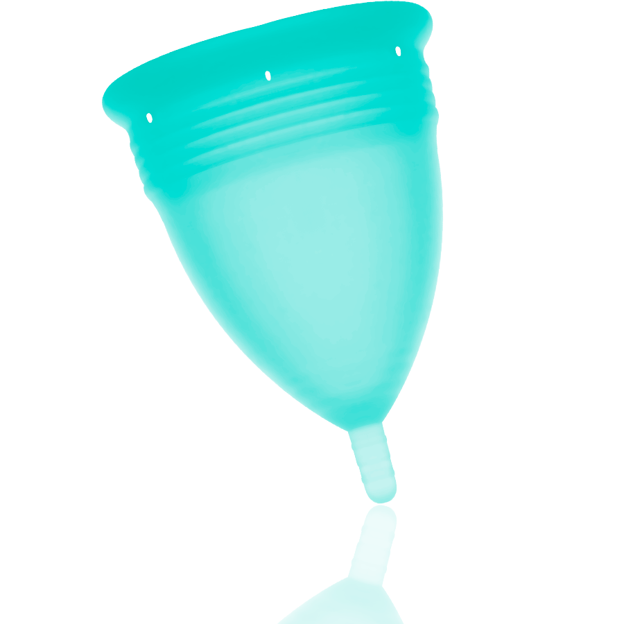 Stercup-Coppa Menstruale di Silicone, Acquamarina · Sesso orale & Corpo (immagine 2)