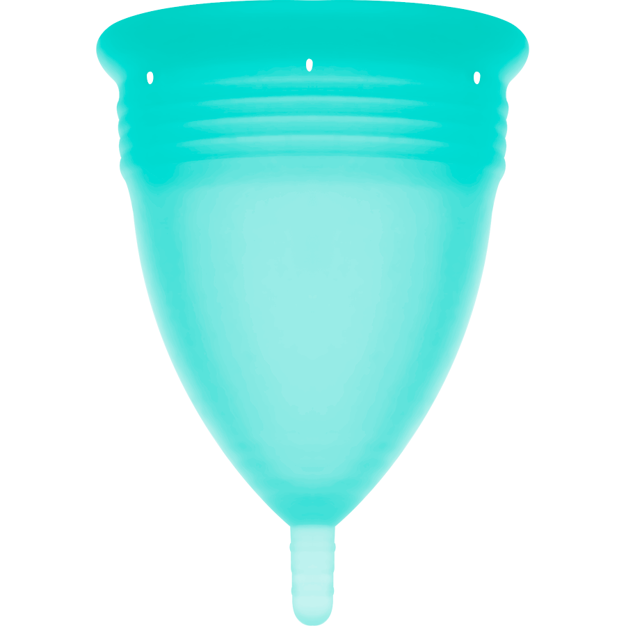 Stercup-Coppa Menstruale di Silicone, Acquamarina · Sesso orale & Corpo