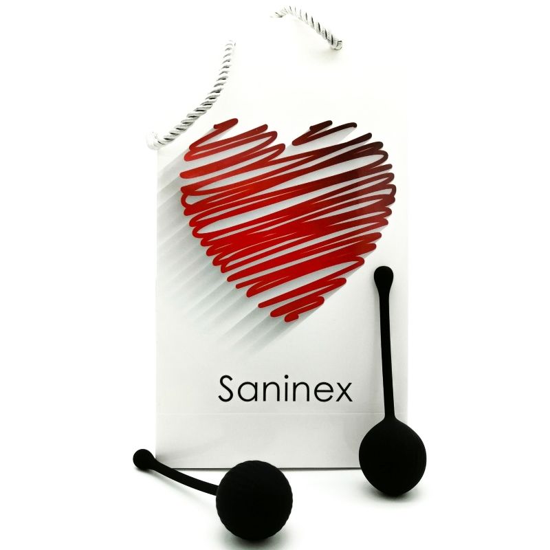 Saninex Sextoys-Sfera Vaginale Clever Black-Silicone, Impermeabile