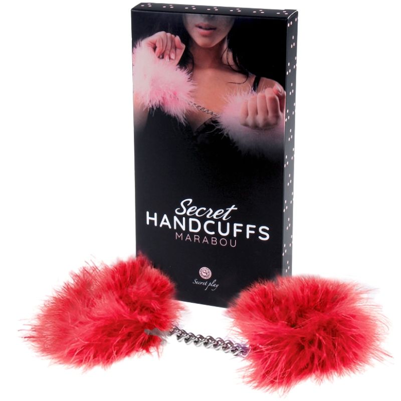 Secretplay 100% Fetish-Manette con Marabou Rosso-Metal 2 Secretplay 100% Fetish-Manette con Marabou Rosso-Metal · Bondage & Manette (imaginea 2)
