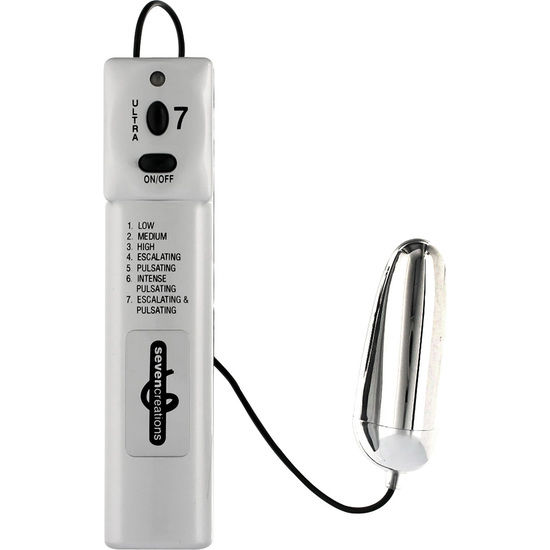 Seven Creations-Ultra 7 Vettore Uovo Vibrante con Telecomando-ABS, 3