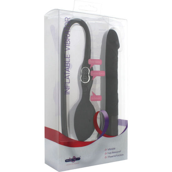 Seven Creations-Vibratore gonfiabile in silicone Nero 7 velocità 2 Seven Creations-Vibratore gonfiabile in silicone Nero 7 velocità · Giocattoli anali (imaginea 2)