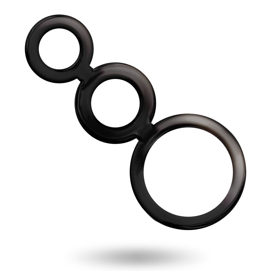 Addicted Toys-Set di anelli per il pene - Smoked · Anelli & Guaine per pene (imaginea 4)