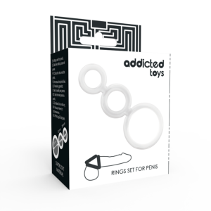 Addicted Toys-Set Anelli per Pene Trasparente · Anelli & Guaine per pene (immagine 4)