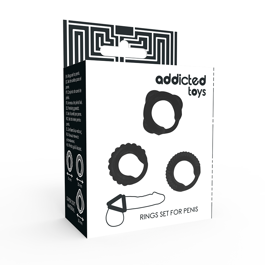 Addicted Toys-Set C-ring · Anelli & Guaine per pene (imaginea 2)