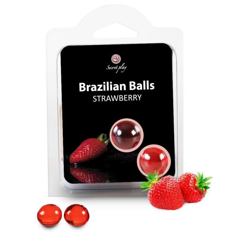 Secretplay Cosmetic-2 Biglie Brasiliane con Aroma di Fragola