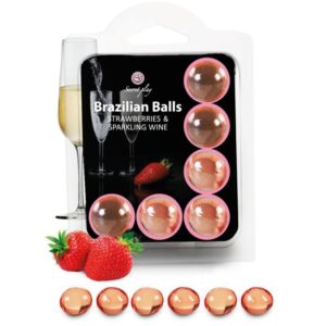 Secretplay Cosmetic-Set 6 Sfere Brasiliane Fragole con Cava · Lubrificanti