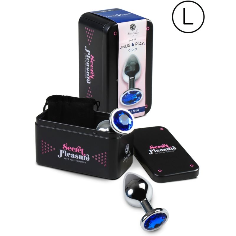 Secretplay Toys-Plug anale Size L Blu-Metal 2 Secretplay Toys-Plug anale Size L Blu-Metal · Accessori BDSM (imaginea 2)