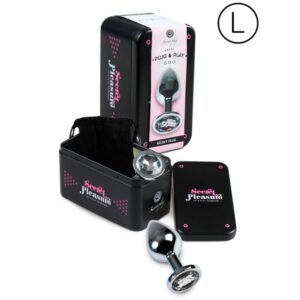 Secretplay Toys-Plug anale Taglia L - Trasparente-Metal · Accessori BDSM (imaginea 2)