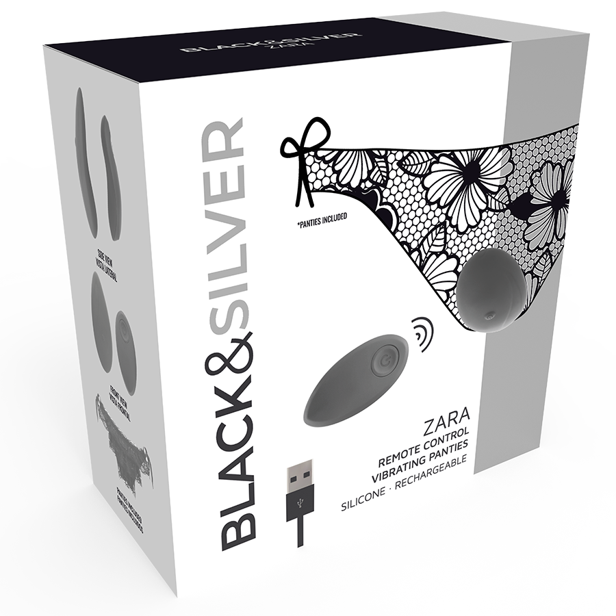 Black&silver-Zara Stimolatore Ricaricabile con Telecomando 2 Black&silver-Zara Stimolatore Ricaricabile con Telecomando — BLACK&SILVER · Vibratori (imaginea 2)