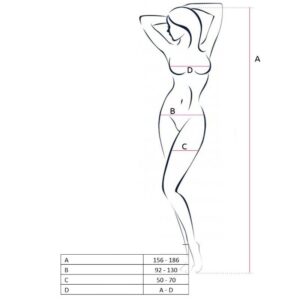Passion-Bodystocking a rete BS057 con apertura · Lingerie spicy & Bodystocking (imaginea 2)