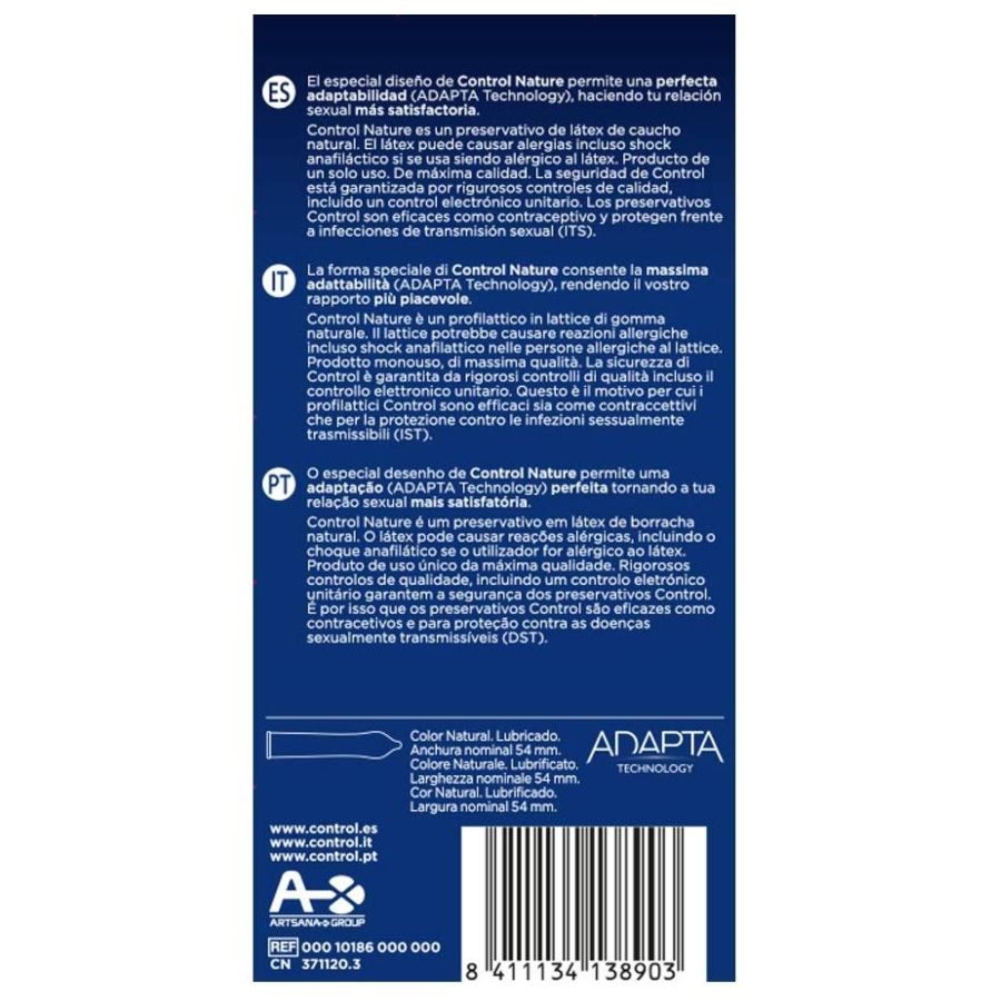 Control Condoms-Adatta Natura Preservativi 12 Pezzi-Lattice 2 Control Condoms-Adatta Natura Preservativi 12 Pezzi-Lattice · Preservativi (imaginea 2)