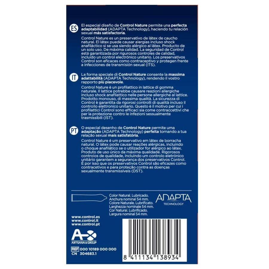 Control Condoms-Adatta Nature Preservativi 24 Pezzi-Lattice 2 Control Condoms-Adatta Nature Preservativi 24 Pezzi-Lattice · Preservativi (immagine 2)