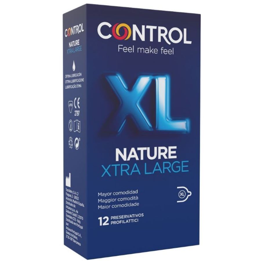 Control Condoms-Adatta Nature Xl Preservativi, 12 Pezzi-Lattice