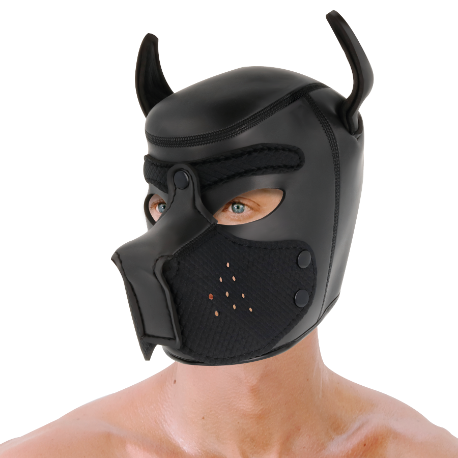 Darkness Bondage-Maschera per cani in neoprene con bot staccabile · Accessori BDSM (immagine 9)