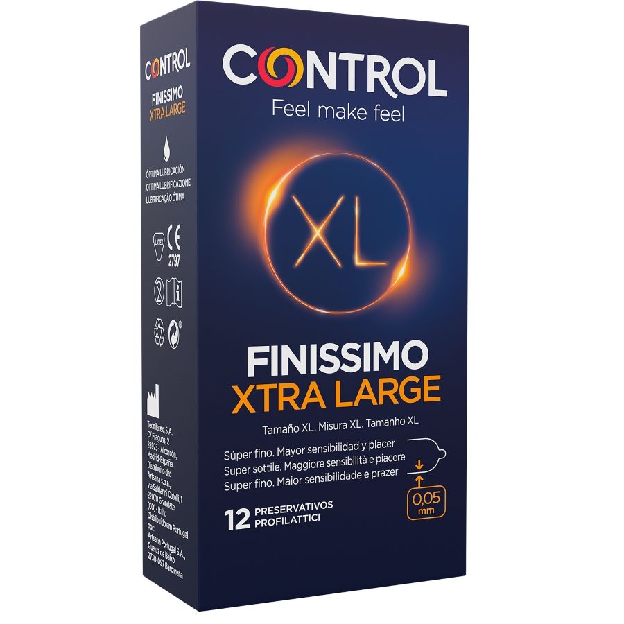 Control Condoms-Finissimo Xl Preservativi 12 Pezzi-Lattice