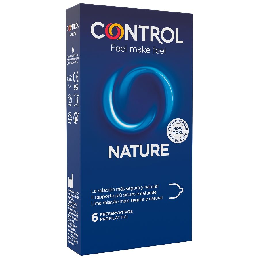 Control Condoms-Adatta Nature Preservativi 6 Pezzi-Lattice