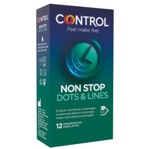 Control Condoms-Non stop Punti e Strisce Preservativi 12 Pezzi