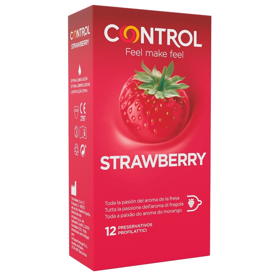 Control Condoms-Adapts Fragole 12 Unità