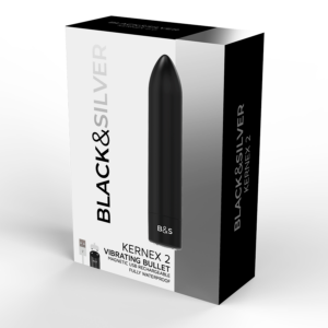 Black&silver-proiettile magnetico vibrante Kernex 2 Nero-Silicone — BLACK&SILVER · Vibratori (immagine 4)