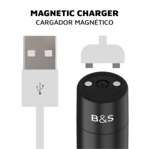 Black&silver-proiettile magnetico vibrante Kernex 2 Nero-Silicone — BLACK&SILVER · Vibratori (immagine 3)
