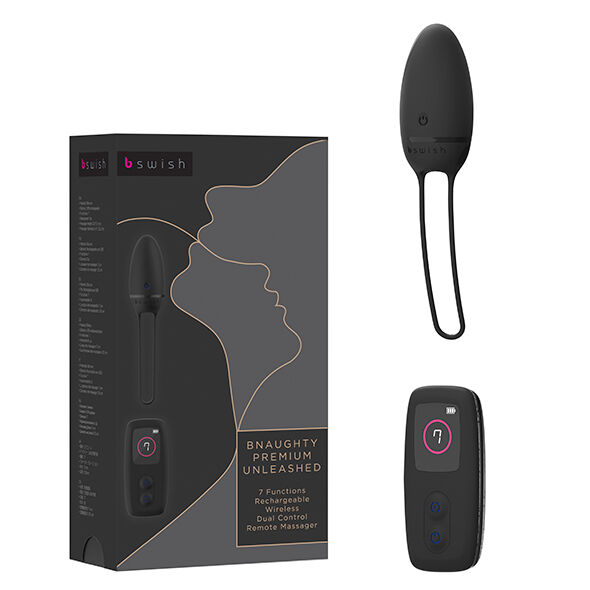 B Swish-Vibratore Bullet Bnaughty Premium Unleashed Nero · Vibratori (immagine 3)