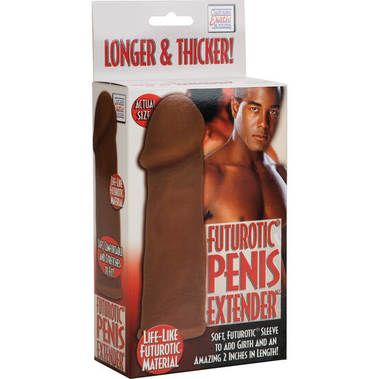 Calexotics-Futurotico Estensore per Pene Marrone-TPR · Anelli & Guaine per pene (imaginea 2)