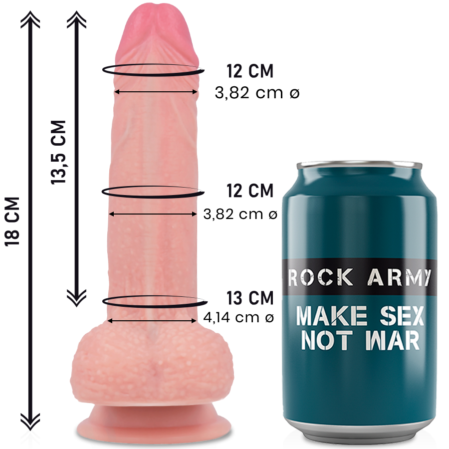 Rock Army-Silicone Liquido Premium Mustang Realistico 18 cm · Dildo & Stimolatori