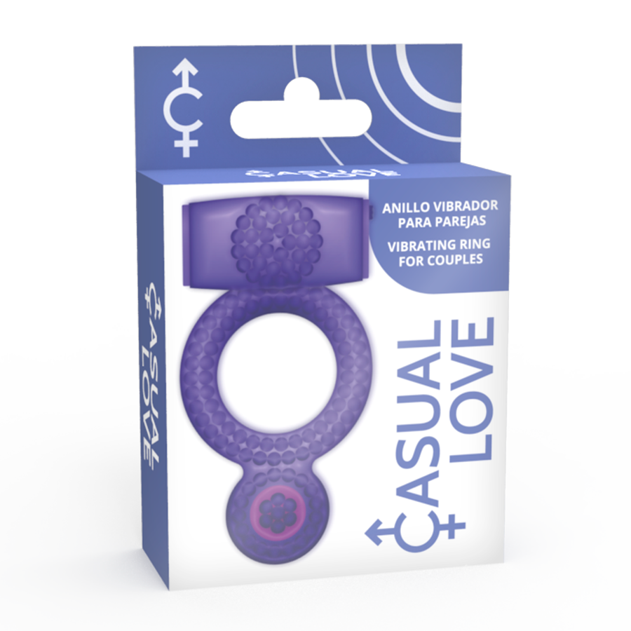 Casual Love-Anello vibrante con doppio piacere, TPR, impermeabile · Anelli & Guaine per pene (imaginea 2)