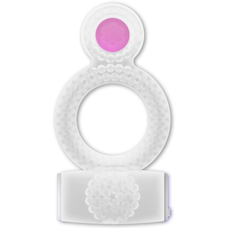 Casual Love-Anello vibrante con doppio piacere, TPR, impermeabile · Anelli & Guaine per pene (imaginea 5)