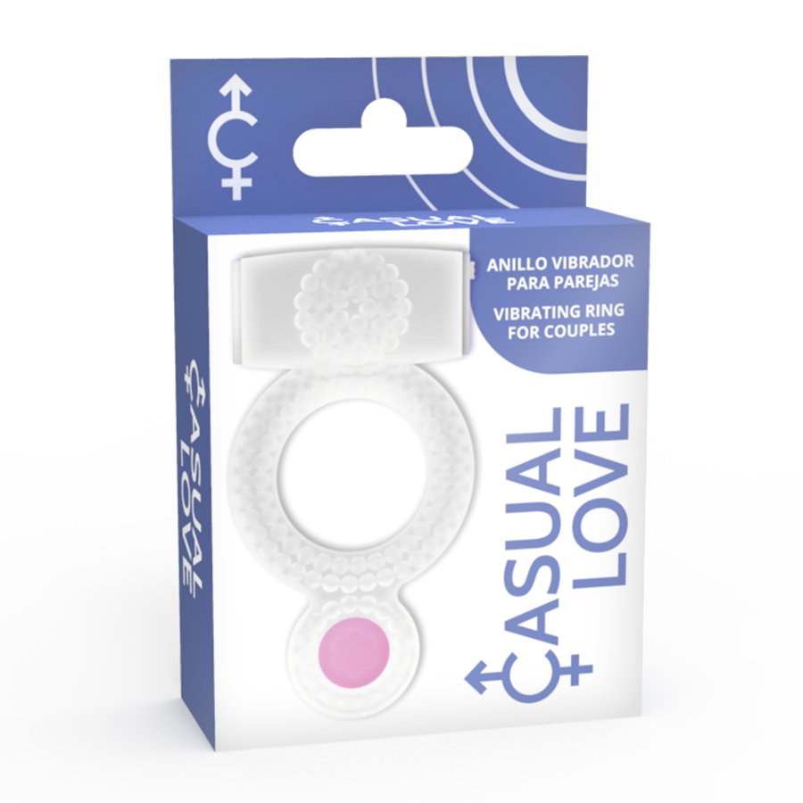 Casual Love-Anello vibrante con doppio piacere, TPR, impermeabile · Anelli & Guaine per pene (imaginea 7)