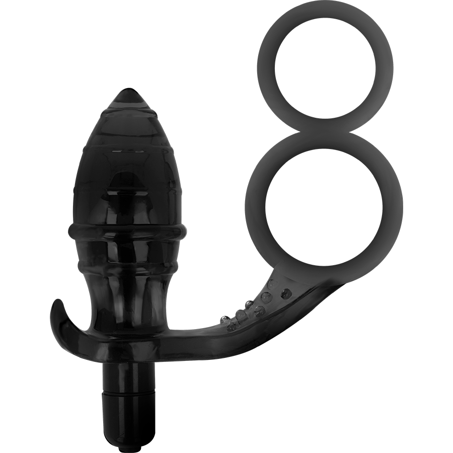 Addicted Toys-Plug anale con doppio anello Nero-TPR 3 Addicted Toys-Plug anale con doppio anello Nero-TPR · Accessori BDSM (imaginea 3)