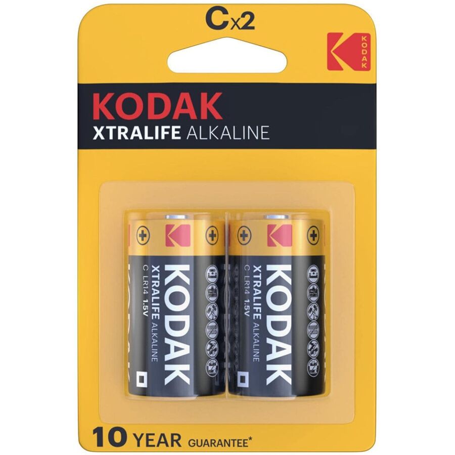 Kodak-Xtralife Batterie Alcaline C - 2 pezzi