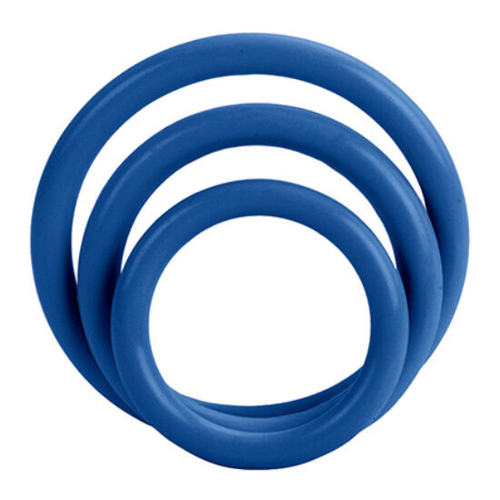 Calexotics-Tri-rings Blue-Silicone