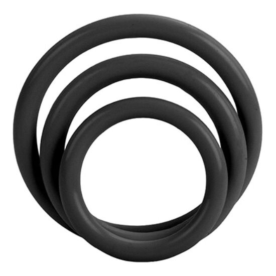 Calexotics-Tri-rings Nero-Silicone