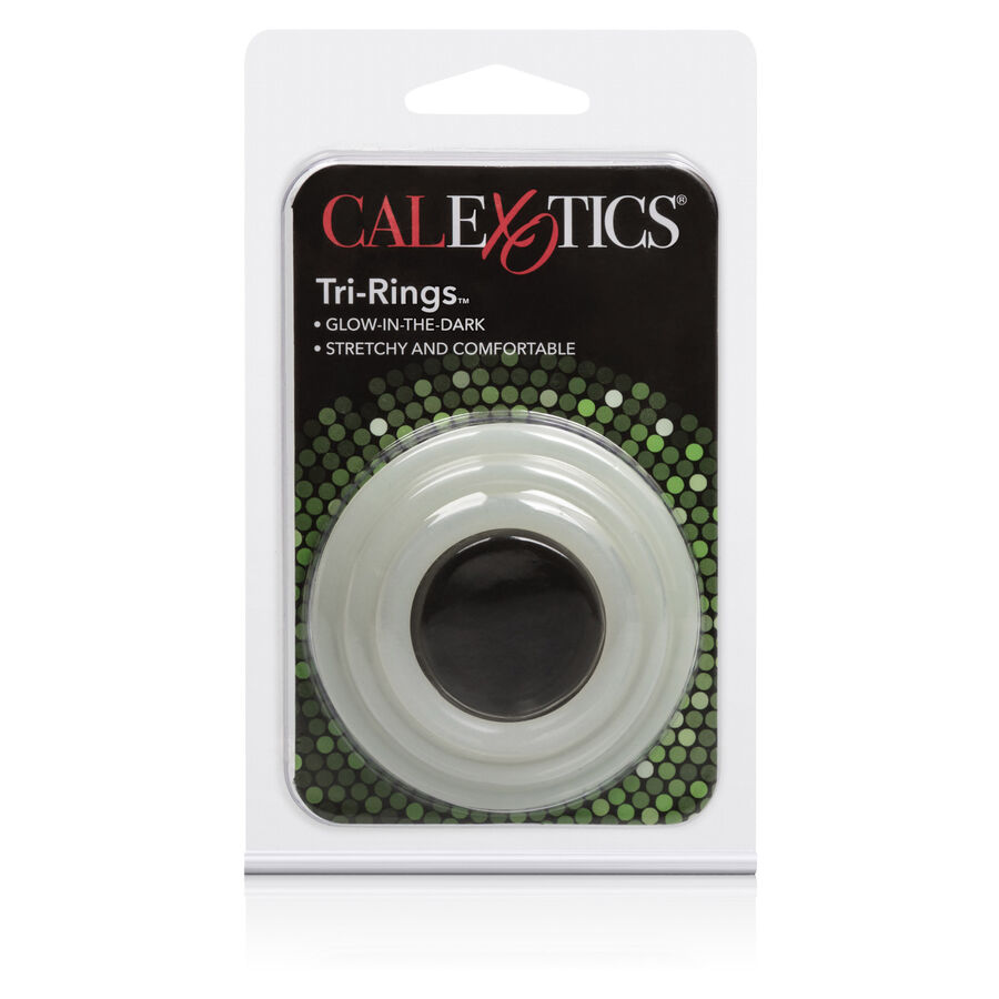Calexotics-Tri-rings Glow in the Dark-Silicone 2 Calexotics-Tri-rings Glow in the Dark-Silicone · Anelli & Guaine per pene (immagine 2)