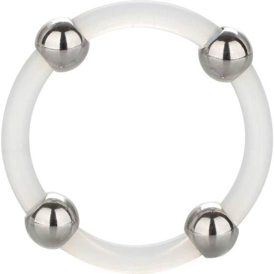 Calexotics-Anello in Silicone con Perline in Acciaio