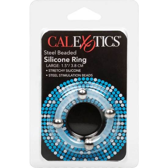 Calexotics-Anello in Silicone con Perline in Acciaio · Anelli & Guaine per pene (immagine 3)