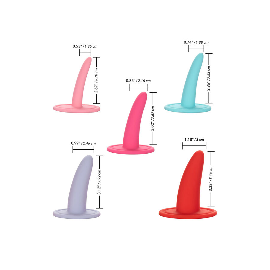 Calexotics-Set di dilatatori portatili a 5 pezzi in silicone · Giocattoli anali (imaginea 6)