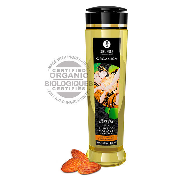 Shunga Oils-Olio da Massaggio Organico Mandorle 240 ml · Massaggio erotico