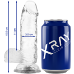 X Ray-Pene Trasparente con testicoli 15.5 cm -o- 3.5 cm-Jelly · Dildo & Stimolatori