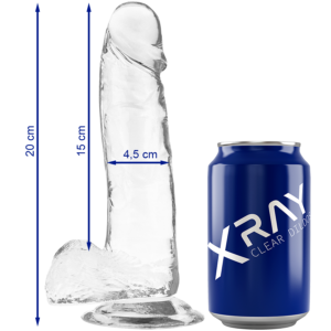 X Ray-Pene Trasparente con testicoli 20 cm -o- 4.5 cm-Jelly 8 X Ray-Pene Trasparente con testicoli 20 cm -o- 4.5 cm-Jelly · Dildo & Stimolatori