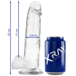 X Ray-Dildo Trasparente con testicoli 22 cm -o- 4.6 cm-Jelly · Dildo & Stimolatori