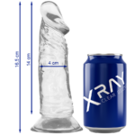 X Ray-Xray Clear Dildo Trasparente 16.5 cm X 4 cm-Jelly, Ventosa · Dildo & Stimolatori