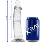 X Ray-Clear Cock 19 cm -o- 4 cm-Jelly, Ventosa · Dildo & Stimolatori