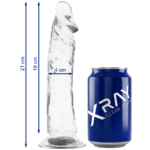 X Ray-Dildo Trasparente 21 cm -o- 4 cm-Jelly, Impermeabile, Ventosa · Dildo & Stimolatori