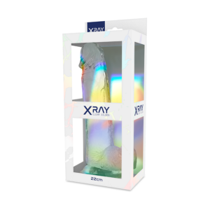 X Ray-Dildo Trasparente con testicoli 22 cm -o- 4.6 cm-Jelly · Dildo & Stimolatori (imaginea 2)