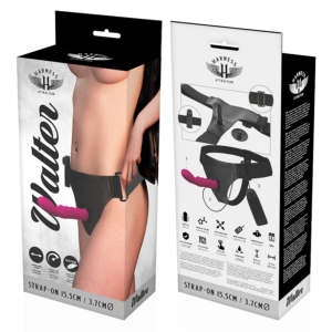 Harness Attraction-Rnes Walter con Vibrazione 15.5 cm -o- 3.7 cm-TPR · Strap-on & Imbracature (imaginea 5)