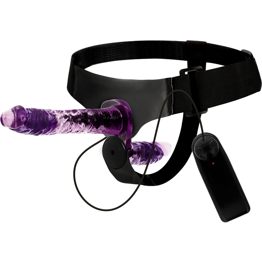 Harness Attraction-Rodney Doppia Penetrazione con Vibratore 18 X 3.5 cm · Strap-on & Imbracature (imaginea 4)